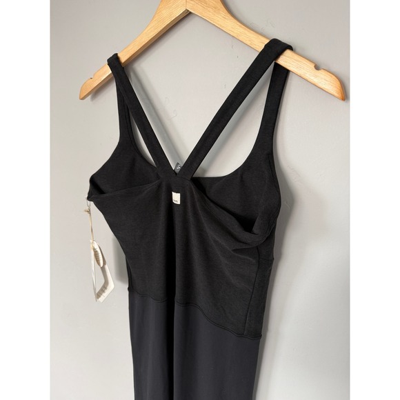 Vuori Colorblock Corset Jumpsuit Black Women's Size L Athleisure Performance - Picture 4 of 11